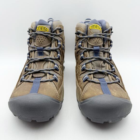 Keen Womens Targhee ll Mid Hiking Boot US 9.5 Brown Blue Waterproof Leather NWOB - Picture 6 of 12